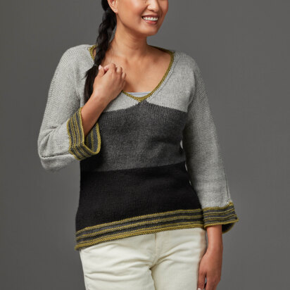 KE009 Middlebury -  Jumper Knitting Pattern for Women in Valley Yarns Hampden by Valley Yarns