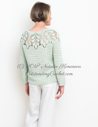 Leaf Yoke Jumper Crochet pattern by Natalia Kononova