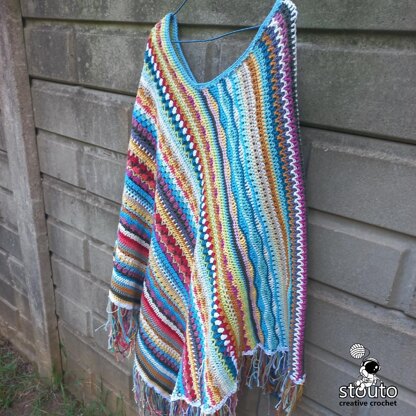 Crochet Poncho Pattern Shabby Chic Bohemian styled poncho pattern for men and women.