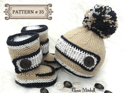 Knitting Baby Shoes Baby Hat Baby Boy and Girl Pattern