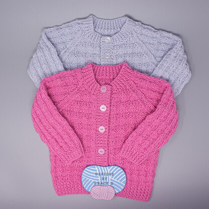 Erin unisex baby cardigan 20" & 22" chest