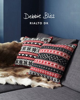 "Scandinavian Cushions" - Cushion Knitting Pattern For Home in Debbie Bliss Rialto DK - DB031