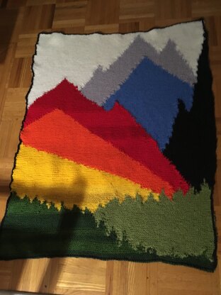 Mountain intarsia