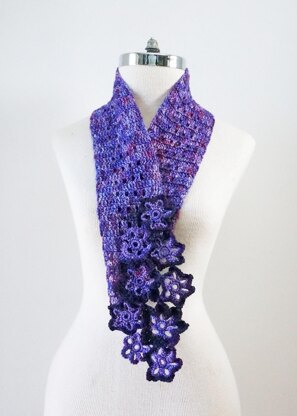 Floral Eyelet Scarf