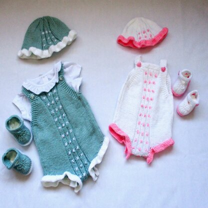 Knitting Pattern, Romper Suit 0-6 Months 20-22" Doll