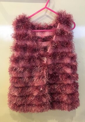 Child's Sleeveless Fur Vest 18m - 10years