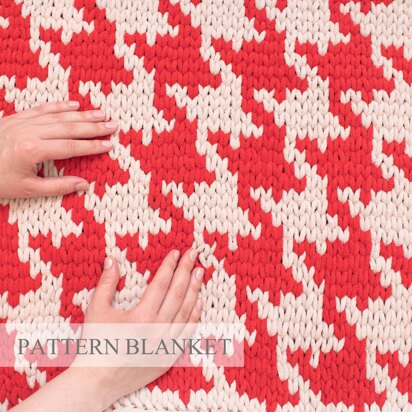 Classic Houndstooth Blanket Pattern - knitting pattern