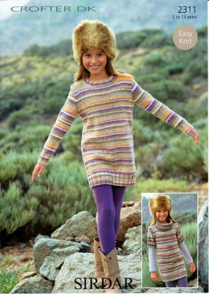 Sweater Dresses in Sirdar Crofter DK - 2311