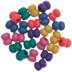 Rico Design Macramé Beads Wood Rainbow Colours 24 Pcs - 85x175x22mm