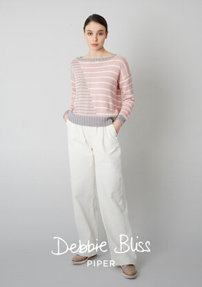 Margaux Sweater - Knitting Pattern For Women in Debbie Bliss Piper