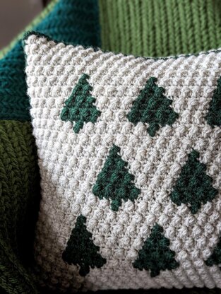 Pretty Pines Throw Pillow