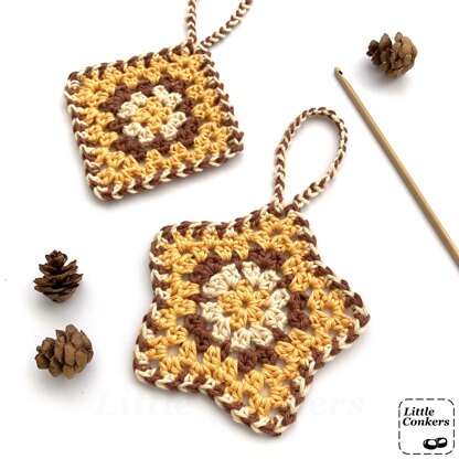 Granny Crochet Ornaments
