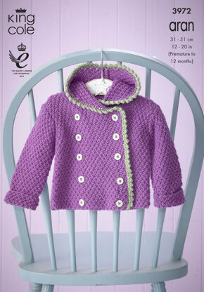 Baby Set in King Cole Comfort Aran - 3972