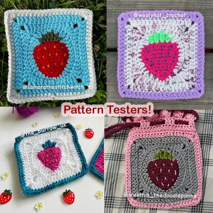 Strawberry Granny Square