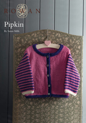 Pipkin Round-Neck Cardigan in Rowan Pure Wool Worsted