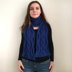 Rippled cable knit scarf