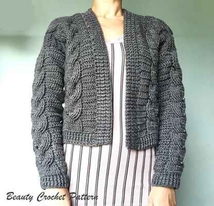 Cable Cardigan Crochet pattern by Beauty Crochet Pattern | LoveCrafts