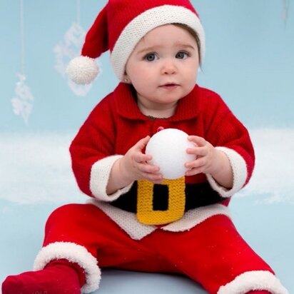 Santa Baby Suit in Red Heart Anne Geddes Baby - LW3670