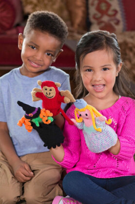 Puppets for Play Toys in Red Heart Anne Geddes Baby - LW3792EN - Downloadable PDF