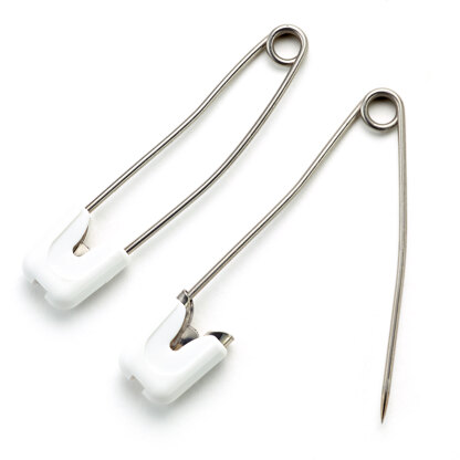 Prym Nappy Pins Stainless Steel 55 mm White