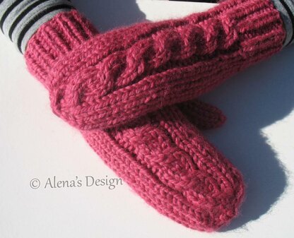 Cabled Mittens For All