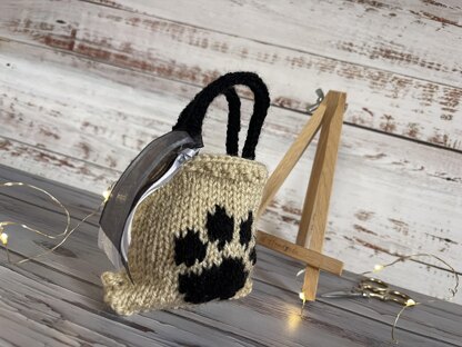 Paw Tote Bag Chocolate Orange Cover Knitting Pattern