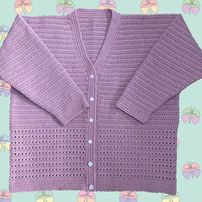 Simple Crochet Cardigan Pattern for a Lady