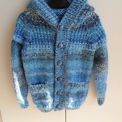 Kids Marbled Hoodie - knitting pattern