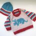 Baby Triceratops Sweater and Hat