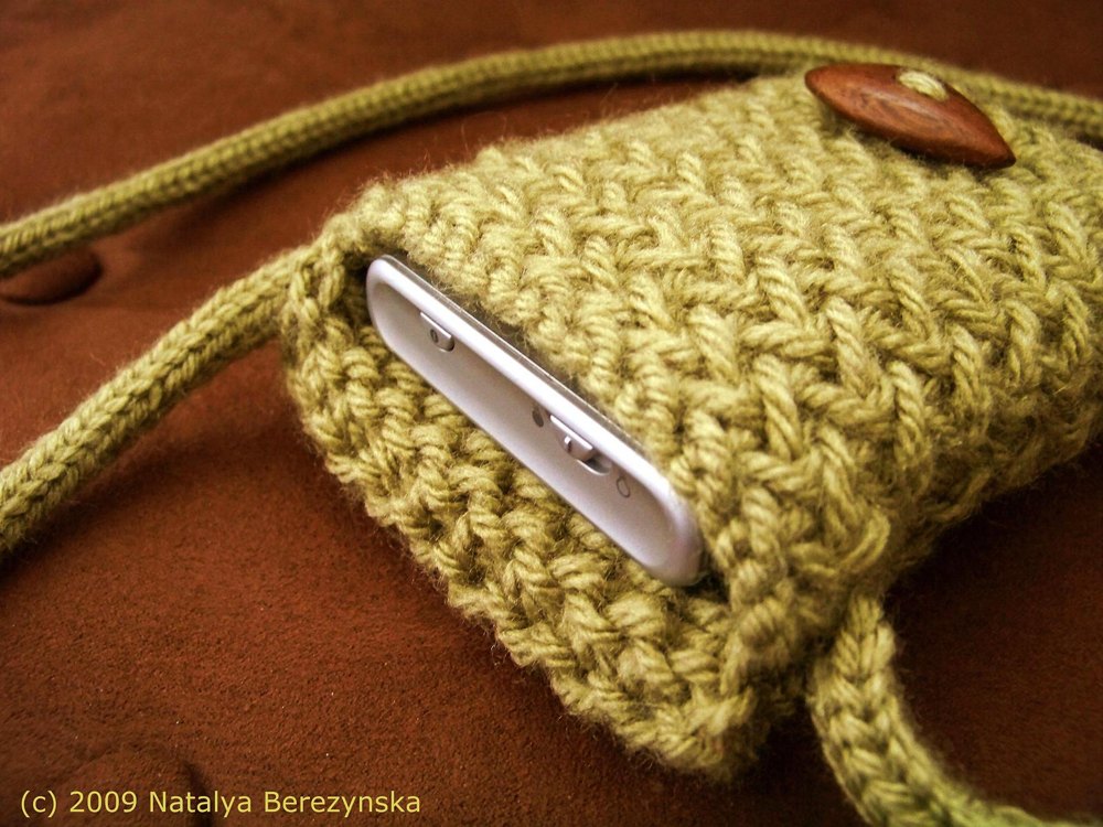 Phone Case Neck Bag Purse Knitting pattern by Natalya1905 LoveCrafts