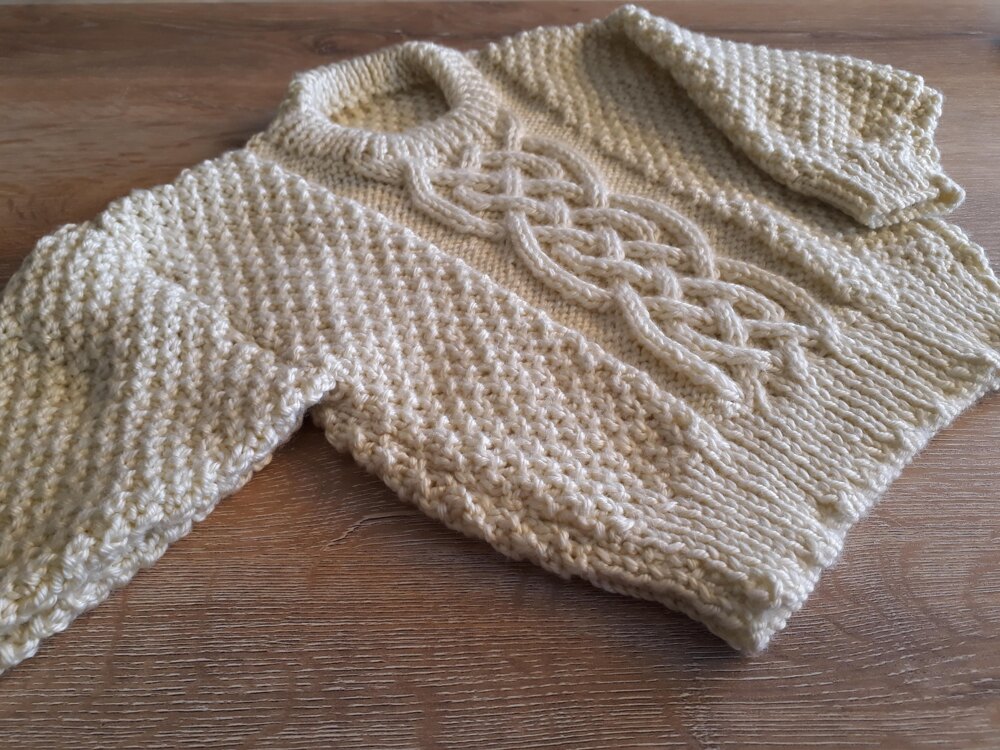 Chunky Celtic Cable Knit Sweater Pattern - Handy Little Me