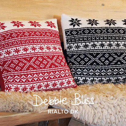 Snowflake Cushions - Knitting Pattern For Christmas in Debbie Bliss Rialto DK by Debbie Bliss