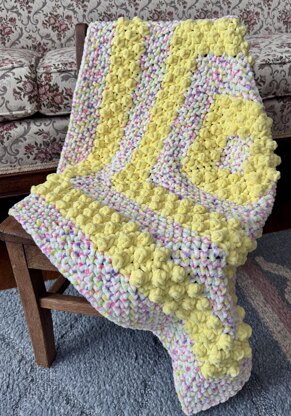 EASY Buttered Popcorn Baby Blanket