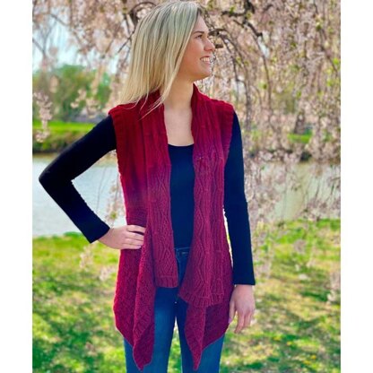 Plymouth Yarn 3433 Women's Long Vest PDF