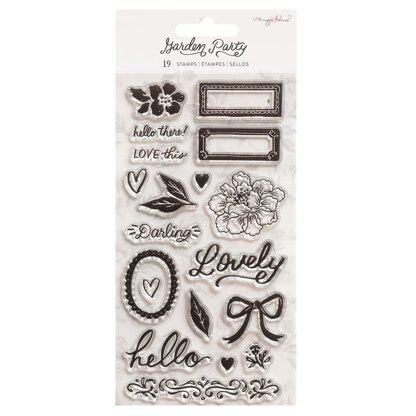 American Crafts Maggie Holmes - Garden Party Clear Stamp Set
