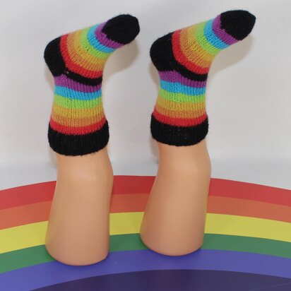 Toddler Simple Rainbow Socks Circular