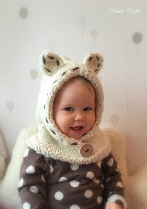 Popi polar bear hood