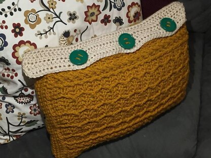 Cabled Zig Zag Rectangle Pillow