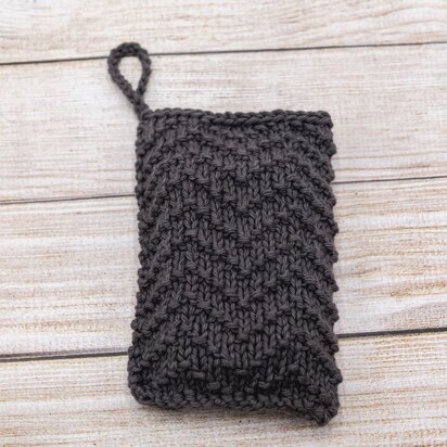 Chevron Seed Stitch Soap Sack