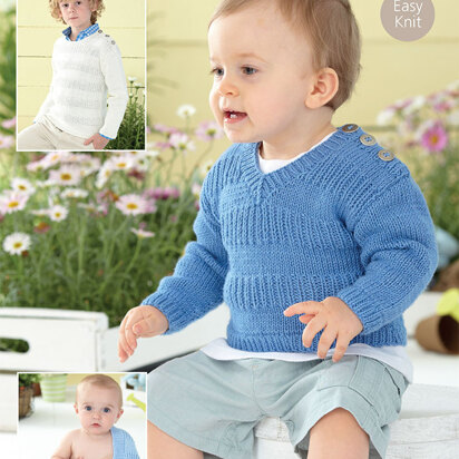 Blanket and Sweaters in Sirdar Snuggly Baby Bamboo DK - 4429 - Downloadable PDF