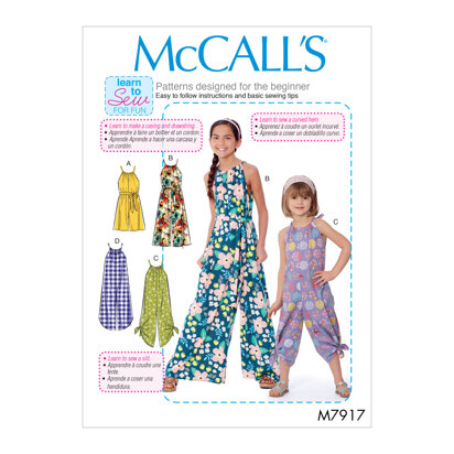 McCall's M7966 Size 3 to 14 Girl's Sportswear Sewing Pattern