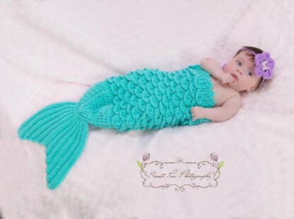 PDF Crochet Pattern Mermaid Tail Baby Crochet Photo Prop newborn