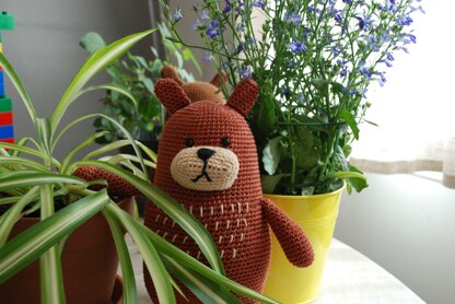 Blaise the big brown bear crochet pattern