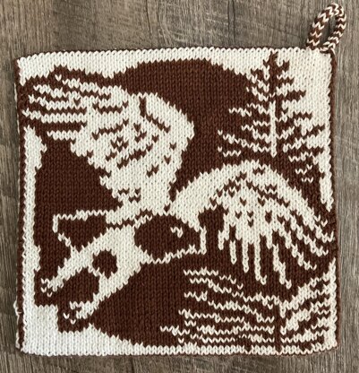 Patriotic Bald Eagle Potholder