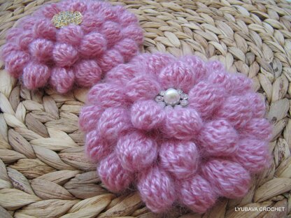 Crochet Cluster Stitch Brooch