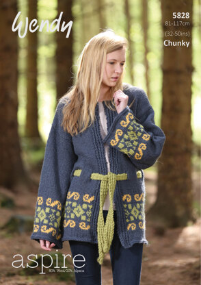 Kimono Jacket in Wendy Aspire Chunky - 5828