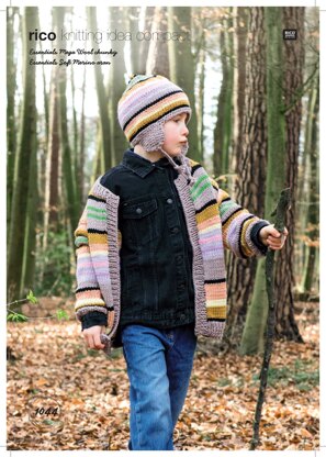 Children's Cardigan and Hat in Rico Essentials Mega Merino and Essentials Soft Merino Aran - 1044 - Downloadable PDF