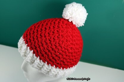 Santa hat with pom-pom