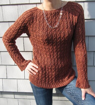 Lace Cable Rib Pullover