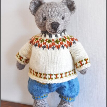 Teddy Bear and Doll Outfit - knitting pattern